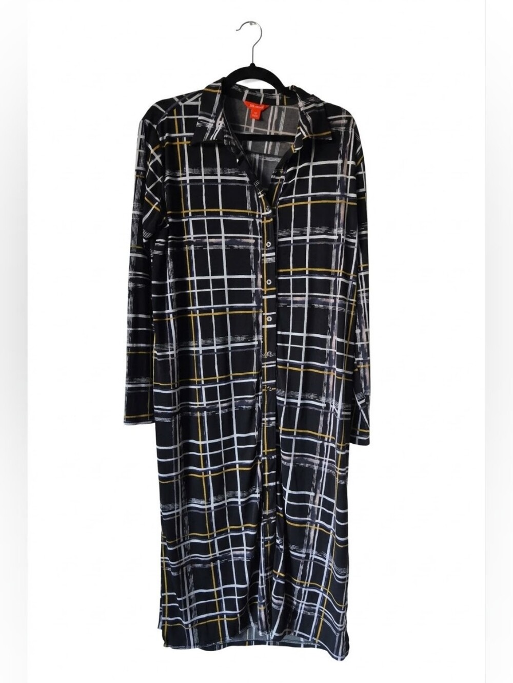 Joe Fresh Plaid Long Sleeve Shirt Dress L/G - Excellent Condition
